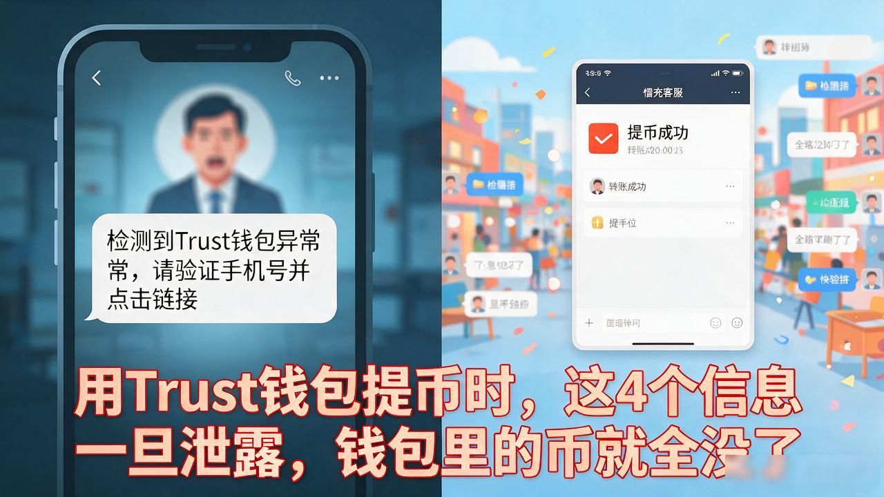 用Trust钱包提币时，这4个信息一旦泄露，钱包里的币就全没了