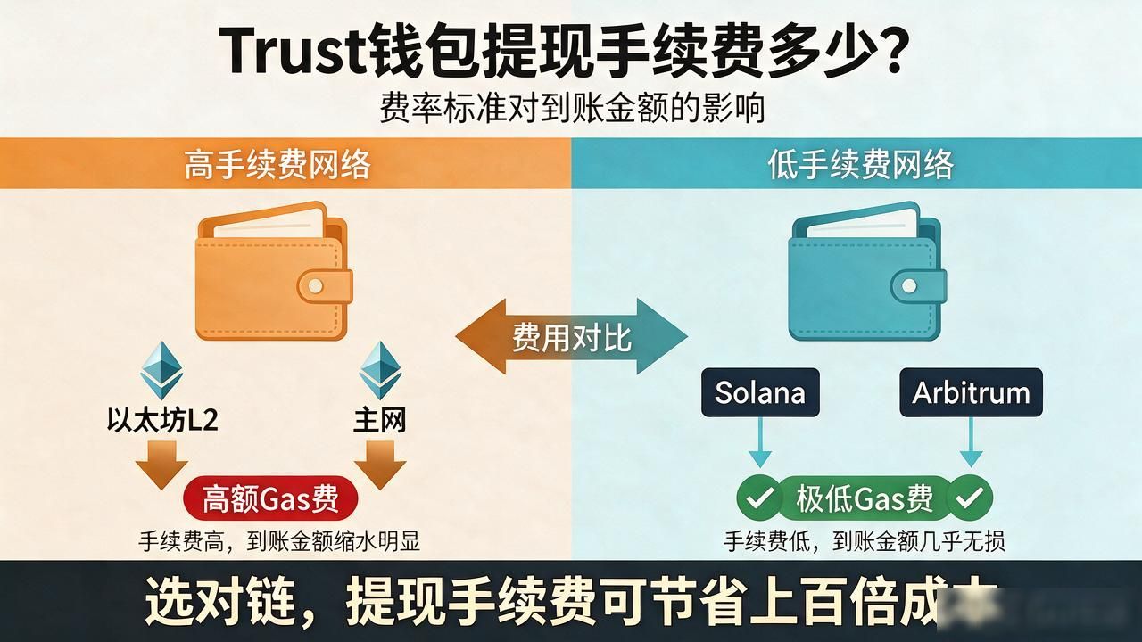 Trust钱包提现手续费多少？费率标准对到账金额的影响
