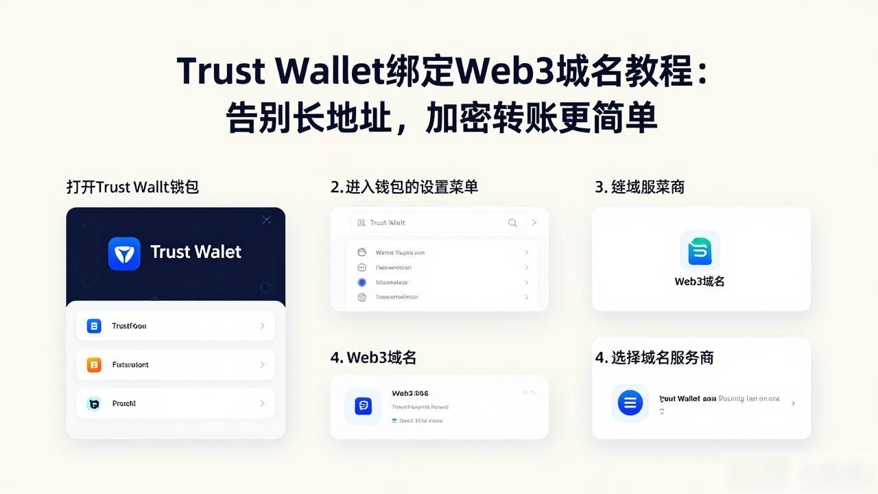 Trust Wallet绑定Web3域名教程:告别长地址,加密转账更简单