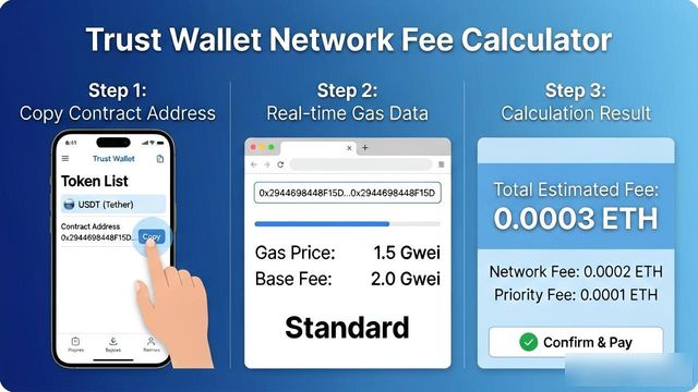 Trust钱包网络费怎么算？用这个工具一键计算