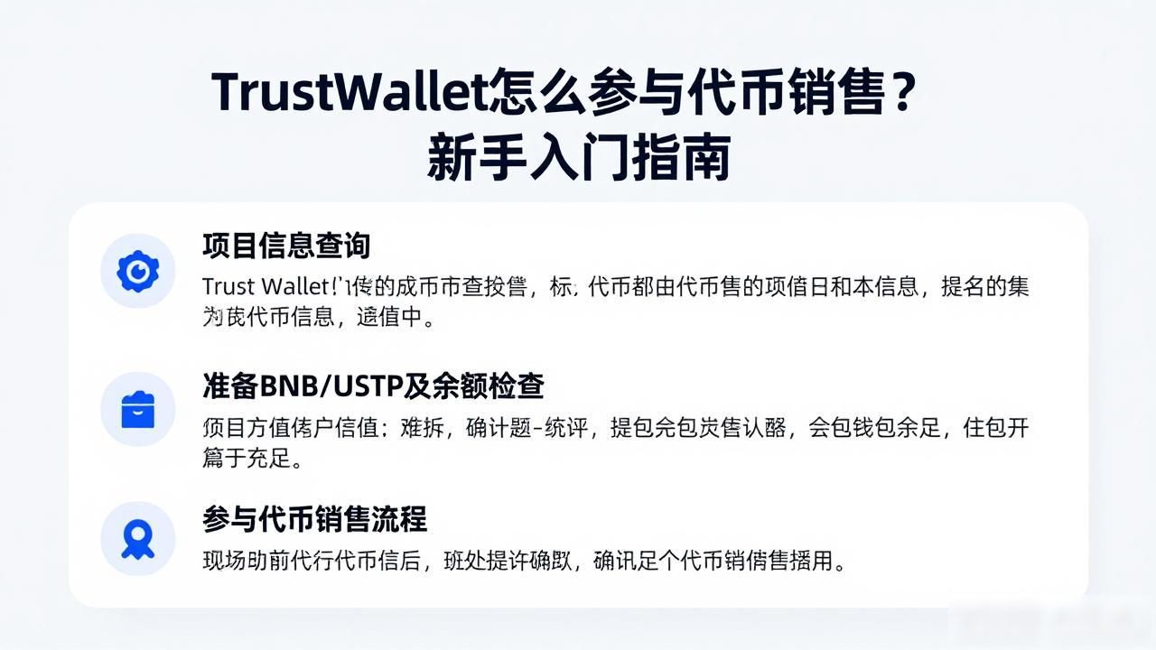 Trust Wallet怎么参与代币销售？新手入门指南