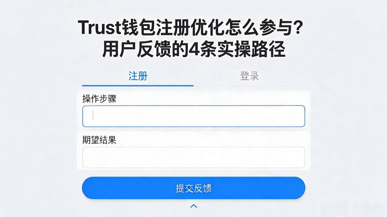 Trust钱包注册优化怎么参与？用户反馈的4条实操路径