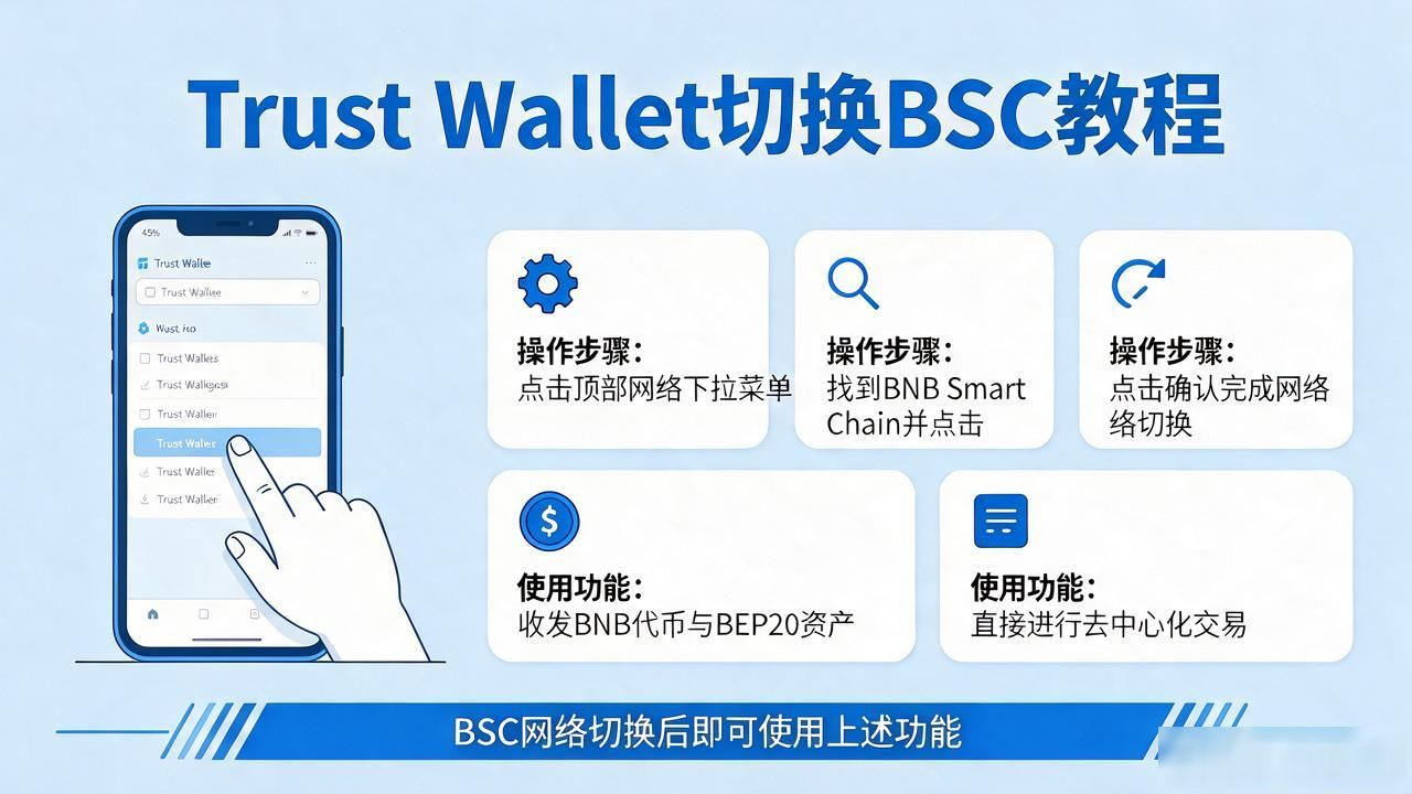 Trust Wallet怎么添加币安链 BSC网络切换教程