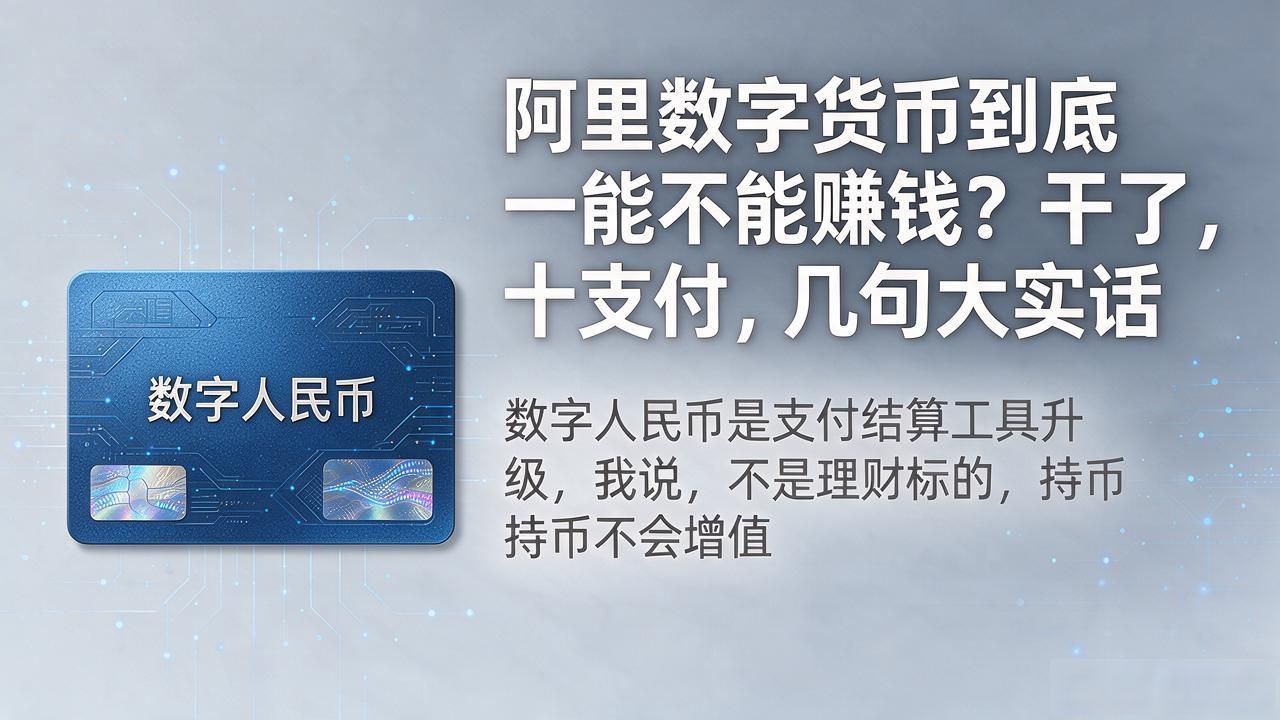 阿里数字货币到底能不能赚钱？干了十年支付，我说几句大实话
