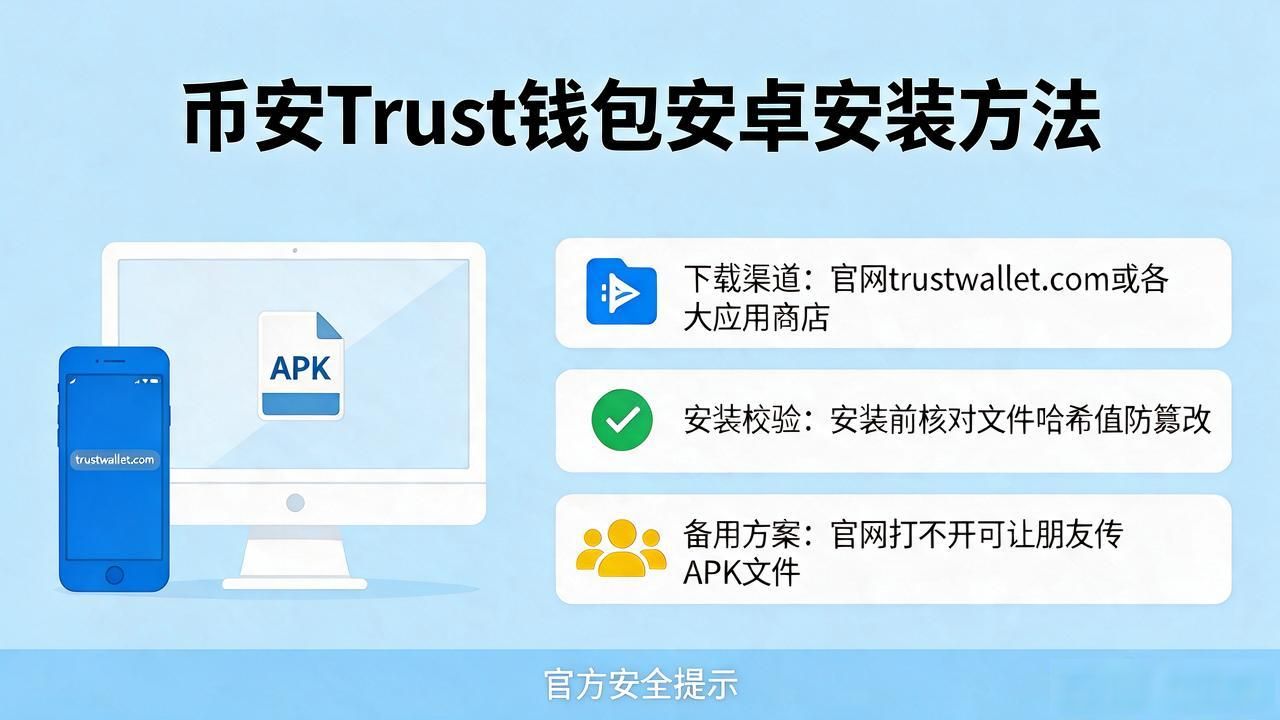 币安Trust钱包怎么下载？安卓、iOS、电脑端安装方法