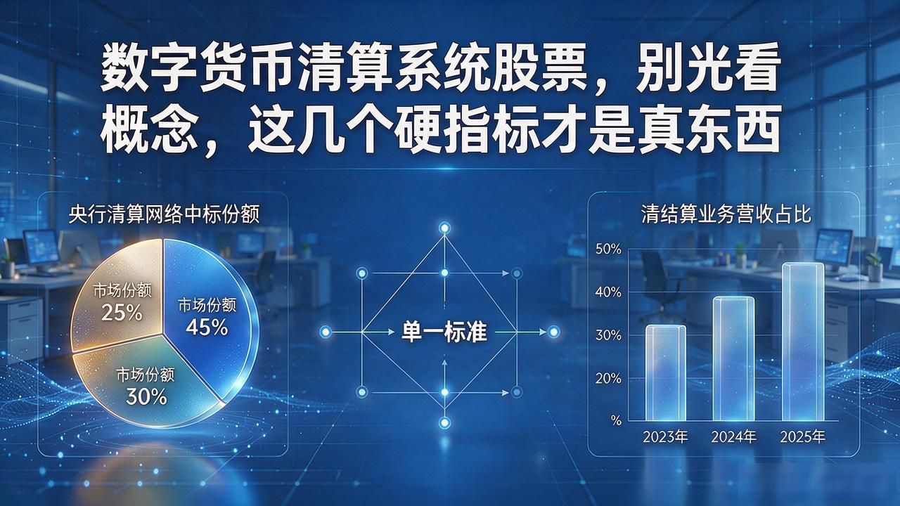 数字货币清算系统股票，别光看概念，这几个硬指标才是真东西