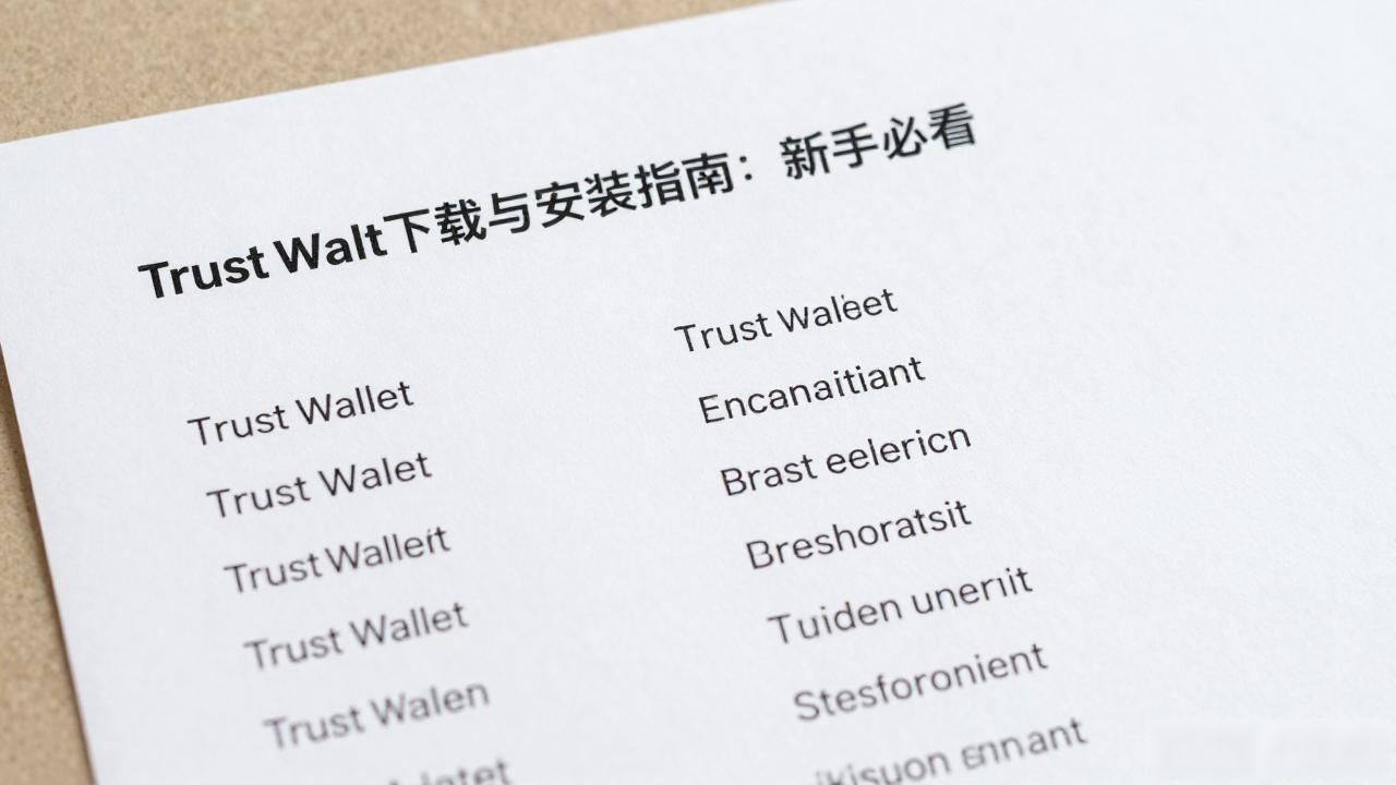 Trust Wallet下载与安装指南:新手必看