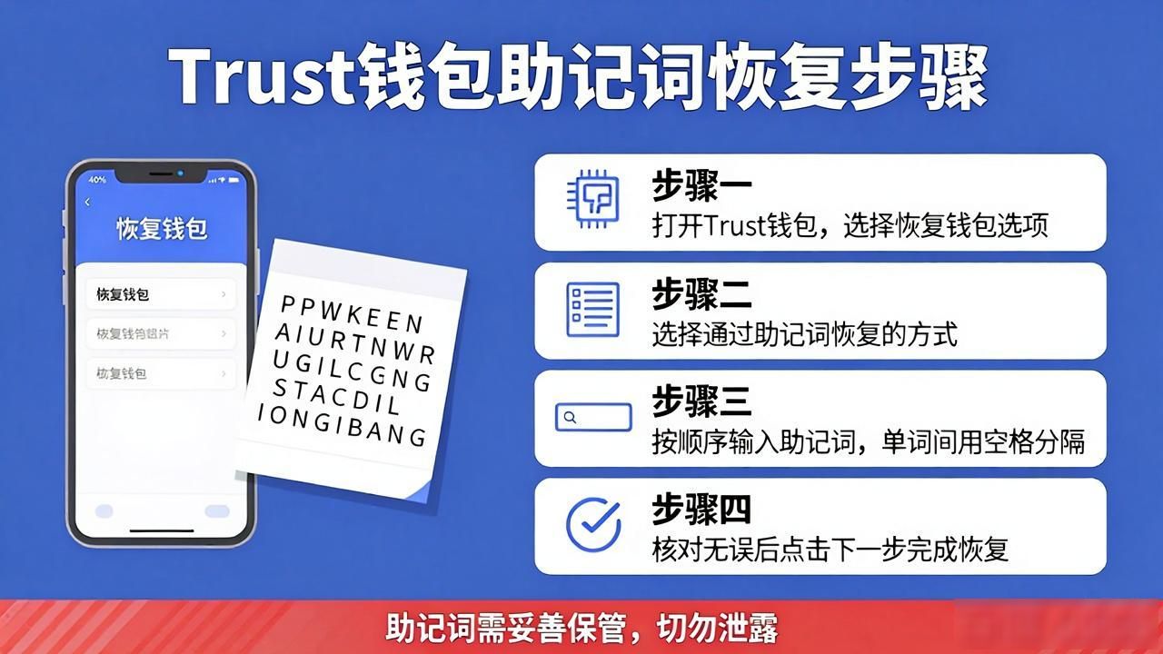 Trust钱包恢复助手使用教程：三步找回你的资产