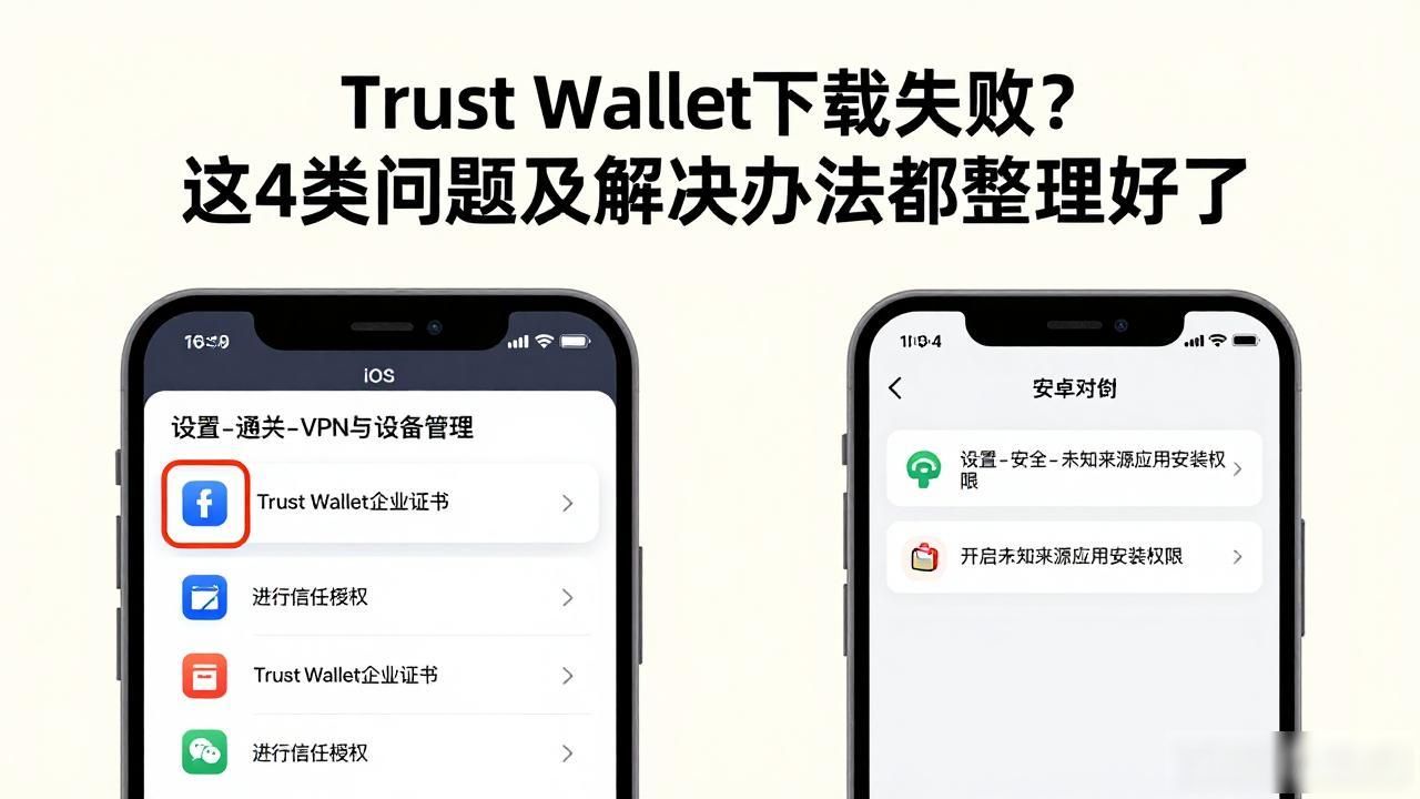 Trust Wallet下载失败？这4类问题及解决办法都整理好了