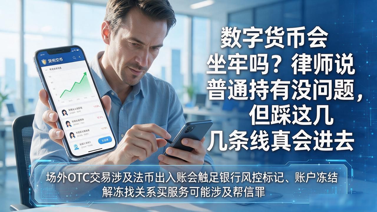 数字货币会坐牢吗？律师说普通持有没问题，但踩这几条线真会进去