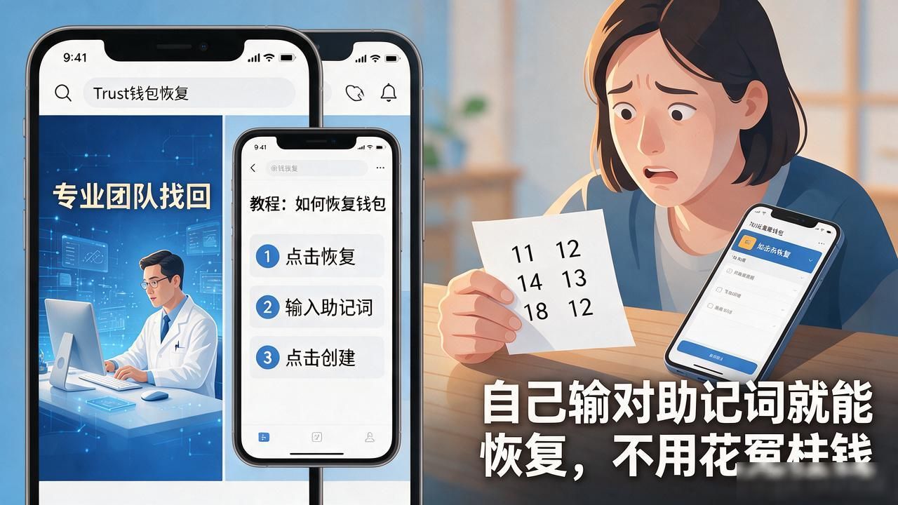 Trust钱包恢复没那么玄乎，把关键信息搞懂就够了