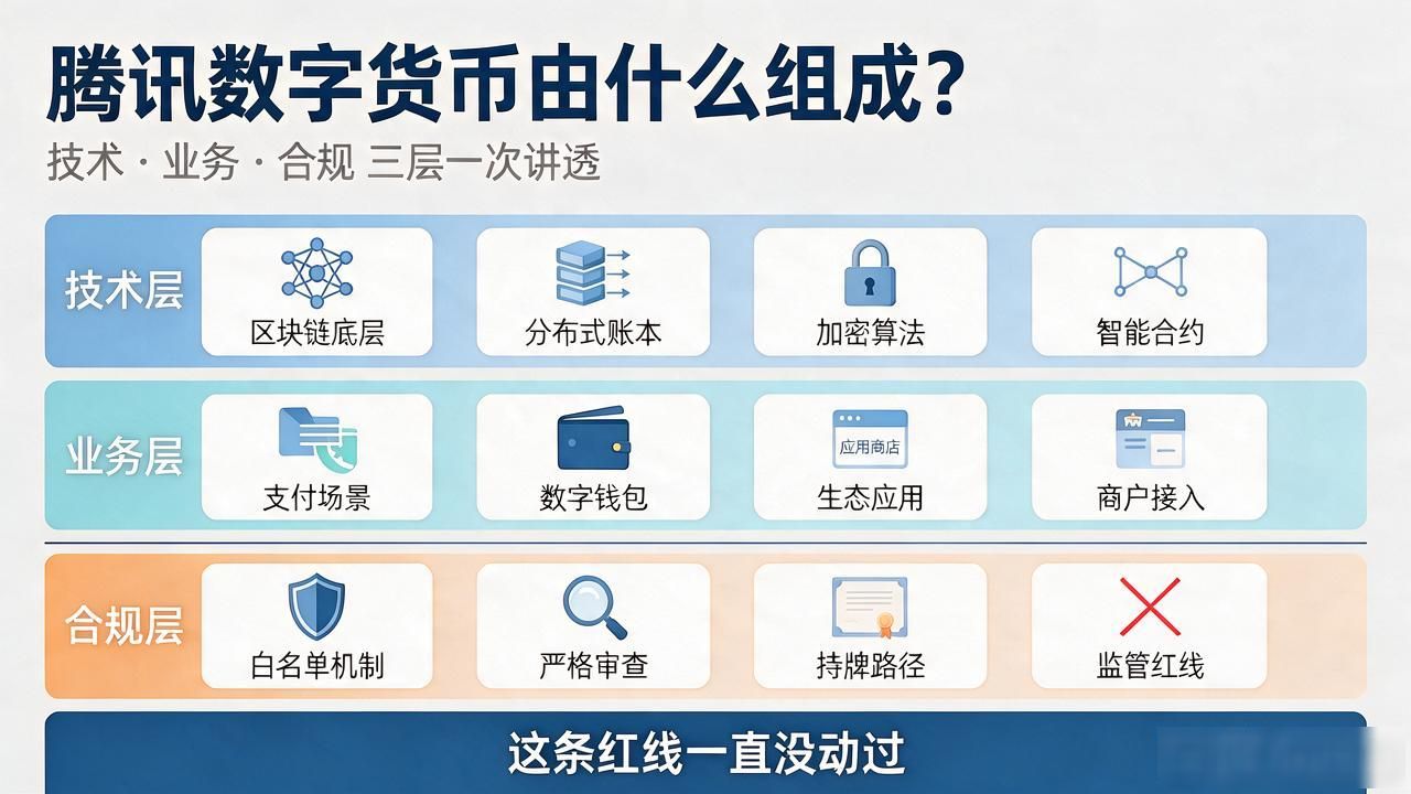 腾讯数字货币由什么组成？技术业务合规三层一次讲透