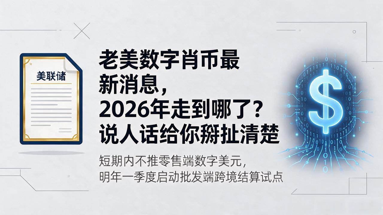老美数字货币最新消息，2026年走到哪了？说人话给你掰扯清楚