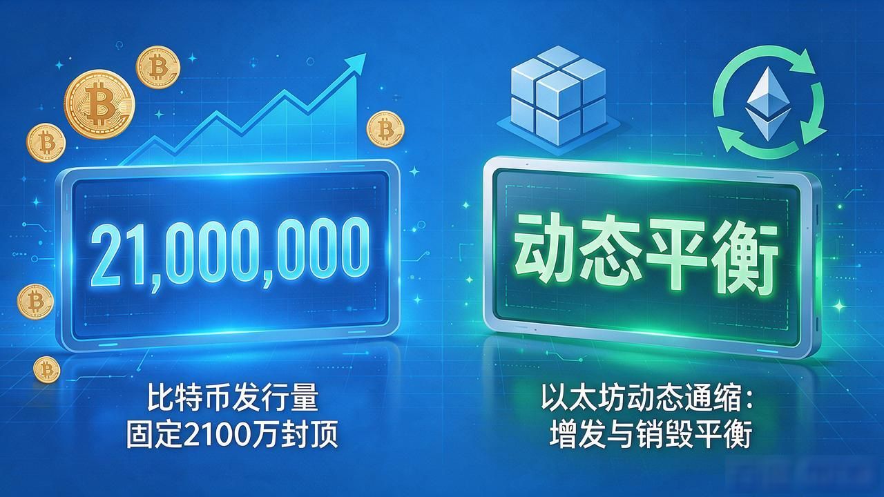 加密数字货币发行量怎么定的？比特币2100万封顶，以太坊不封顶