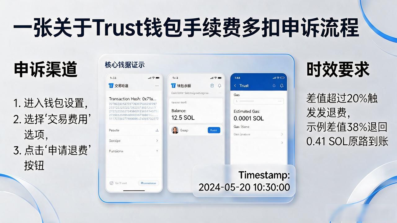Trust钱包手续费被多扣了？申诉渠道、证据清单和时效一次说清