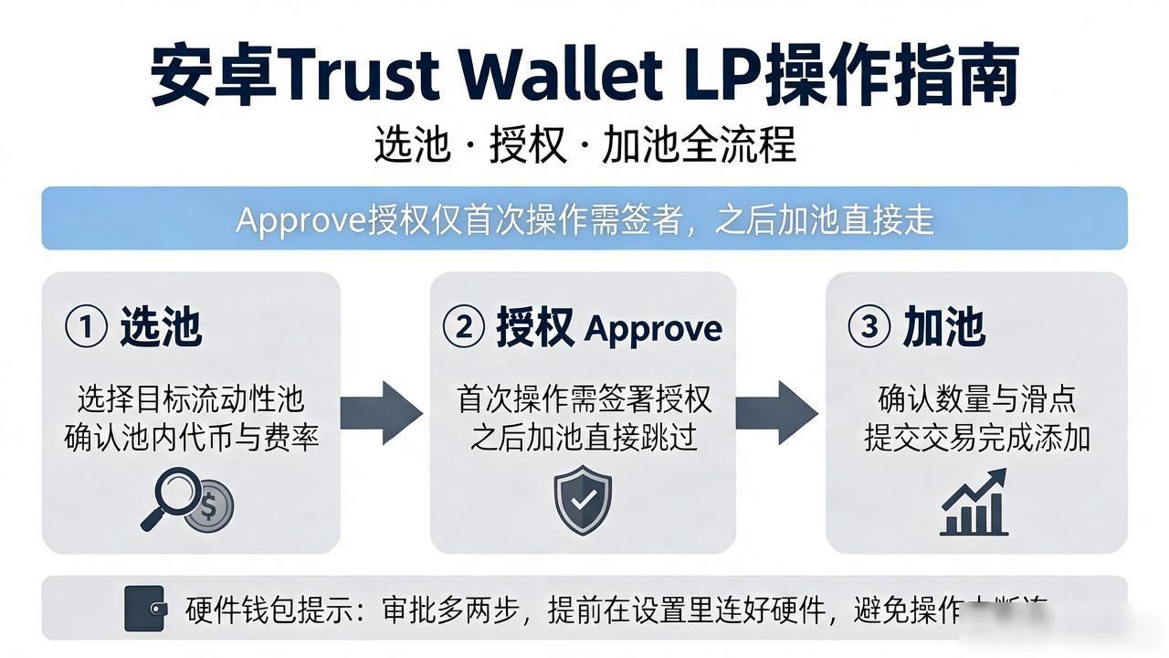 安卓Trust Wallet LP怎么操作？选池、授权、仓位全讲清